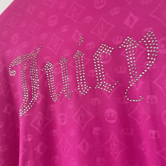 Juicy Couture Pink Robe Blinged Out Back Size Small - Picture 14 of 16
